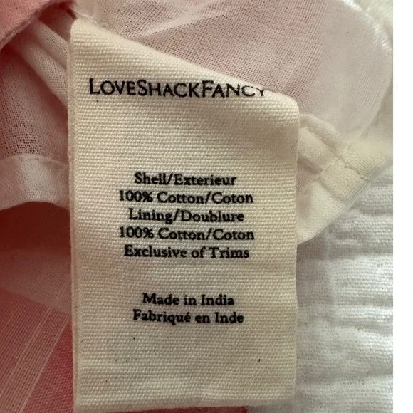 LoveShackFancy Chennedy Pink Gingham Scalloped Mini Dress - Size 00 - Picture 10 of 12